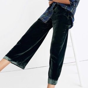 Madewell Velvet Huston Pull-On Crop Pants